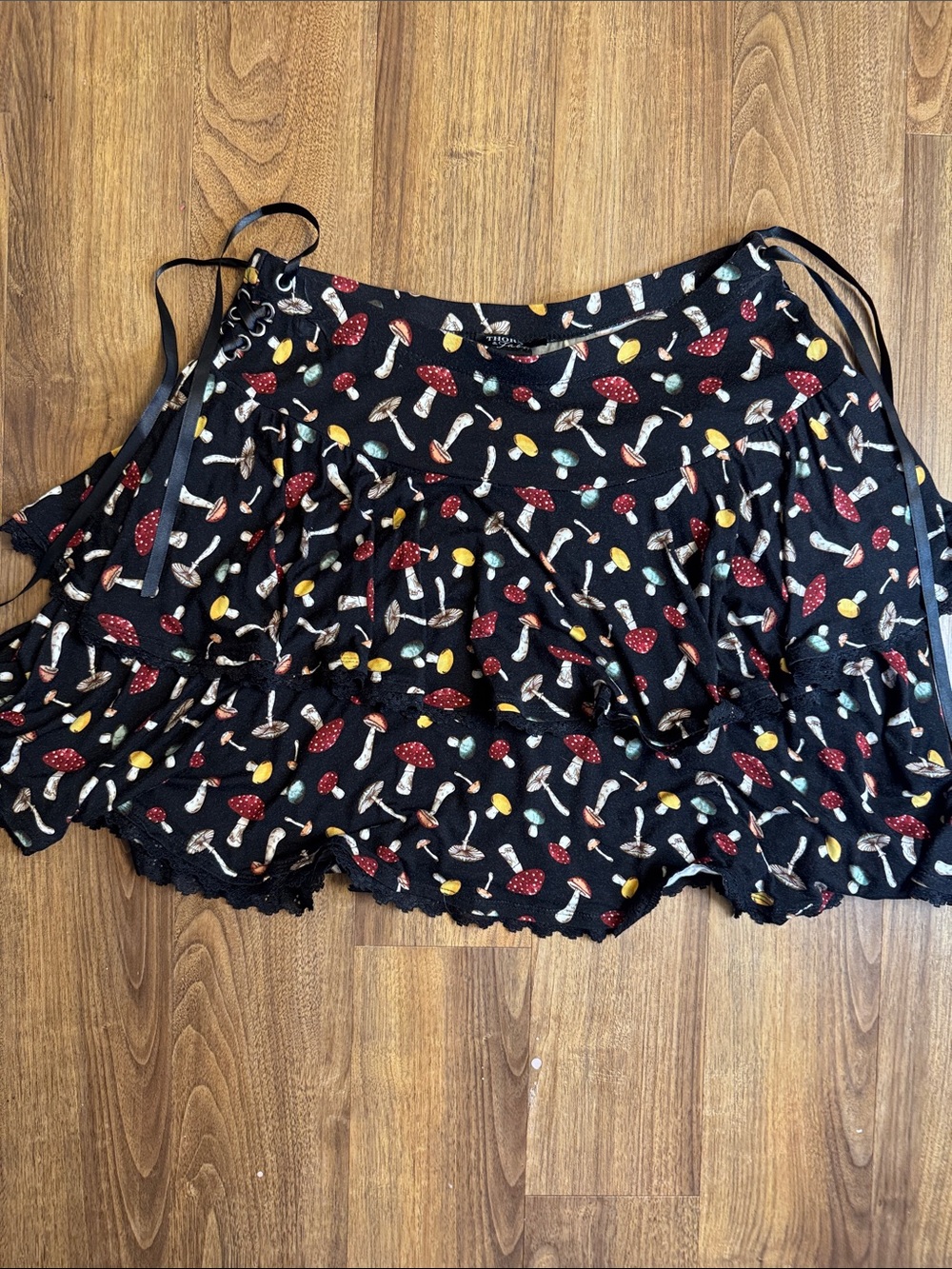 Thorn & Fable Layered Ruffle Mushroom Skirt Size XL